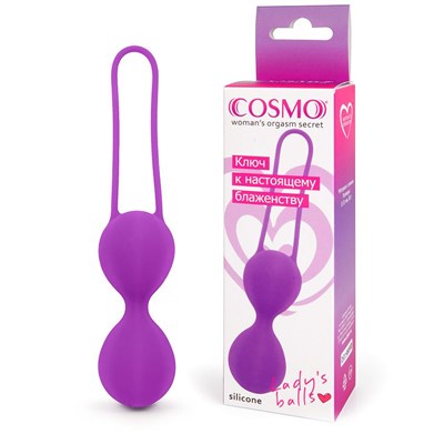 Вагинальные шарики Cosmo из силикона со смещенным центром тяжести, 3.1 см 00000116727