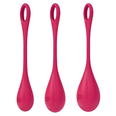 Набор одинарных вагинальных шариков Satisfyer Yoni Power 1, бордовый 00000117386