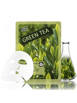 Тканевая маска для лица с экстрактом зеленого чая Real Essense Green Tea