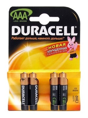 Батарейка AAА Duracel New LR03, 1шт 00000003260
