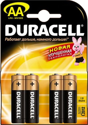 Батарейка AA Duracel New LR6, 1шт 00000003921