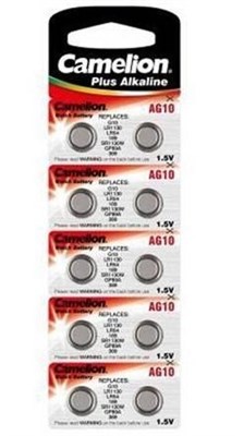 Батарейка Camelion AG10  LR1130, 1шт 00000008886