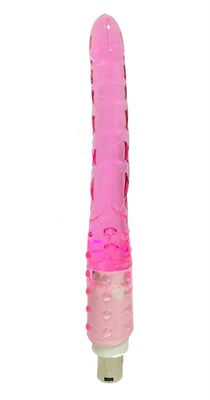 Фаллос анальный, насадка для секс машины розовая, 19*2,3см