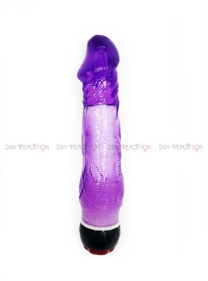 Вибратор-реалистик без мошонки мультискоростной, фиолетовый гель 17,5*4 см