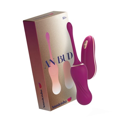Вагинальные шарики Anasteisha Bud с ДУ бордовый силикон 00000103001