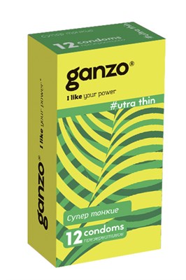Презервативы Ganzo Ultra thin ультратонкие, 12шт