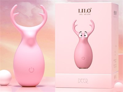 Вибратор для эрогенных зон DEER в виде олененка розовый, 10 режимов 00001308987