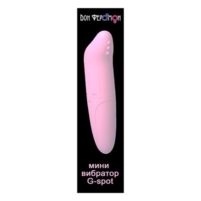 Мини вибратор G-spot от Дон Феромона с изогнутой головкой, розовый