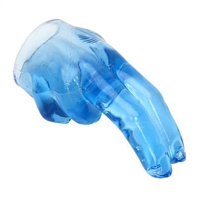 Насадка для Magic Wand два пальца, синий ТПЕ, 6*3,1 см
