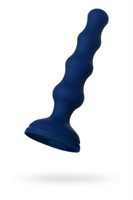 Анальная вибровтулка O'PLAY WAVE с пультом ДУ синий силикон, 15,5см