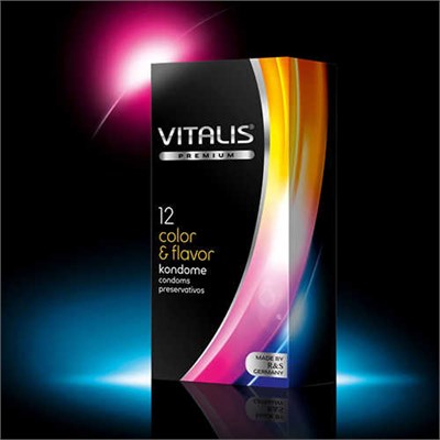 Презервативы VITALIS Premium Color & Flavor цветные арома, 12 шт 00000015667