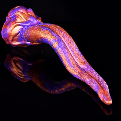 Дилдо «Язык дракона» багрово-пурпурный ТПЕ