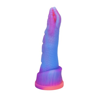 Дилдо «Змей искуситель» фиолетово-розовый силикон, 19,5*4,6см