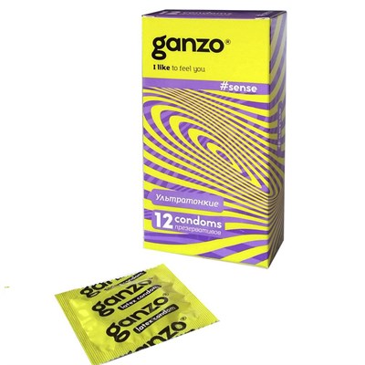 Презервативы Ganzo Sense ультратонкие, 12шт 00000012345