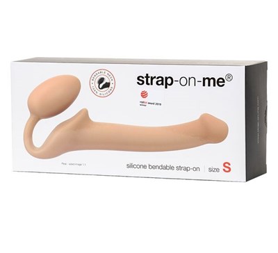 Безремневой страпон Strap-On-Me Semi-Realistic гибкий телесный, S