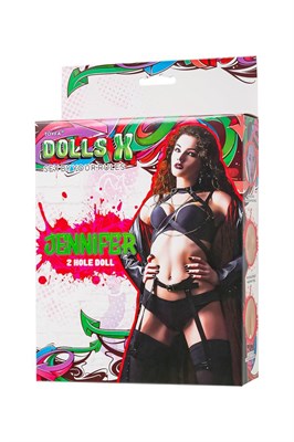 Кукла любовная Jennifer  шатенка,TOYFA Dolls-X с двумя отверстиями,150см