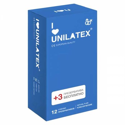 Презервативы Unilatex Natural, классические, 15 шт 00001308322