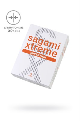 Презервативы Sagami Xtreme классика сверхтонкий латекс 0,04мк, 3шт 00001308908