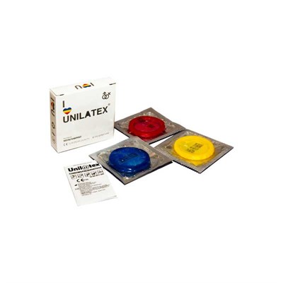 Презервативы Unilatex Multifruits ароматизированные цветные, 3 шт 00001309158
