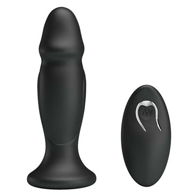 Вибропробка с пультом Mr.Play, 12 режимов, USB, силикон, черная, 3,2x12,4 см 00001307416