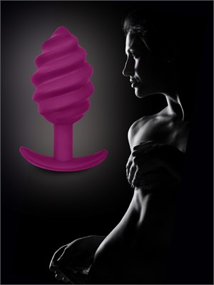 Анальная витая пробка Gvibe Gplug Twist 2 цвет ежевики, 10,5*3,9 см 00001308341