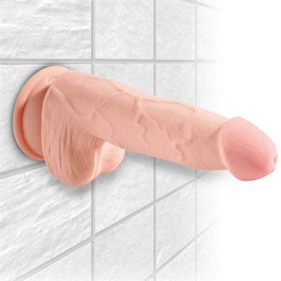 Фаллос King Cock Plus 5 Triple Density с мошонкой на присоске, 18*4см 00001309167