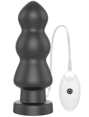 Анальная вибро-пробка Vibrating Anal Rigger чёрная, 20*7 см 00001308979
