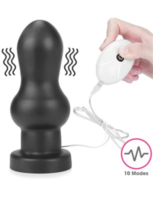 Анальная вибро-пробка Vibrating Anal Rigger чёрный, 18*7 см 00001308982