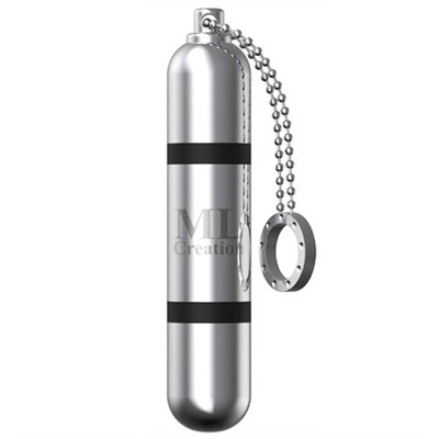 Мини-вибратор Glittering Bullet, на цепочке с кольцом серебристо-черный 00000117099
