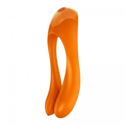 Универсальный массажер для пар Satisfyer Candy Cane оранжевый силикон, 12 режимов 00000117381