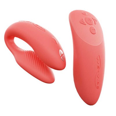 Гаджетовый вибромассажер для пар We-Vibe Chorus, коралловый 00001308074