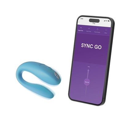 Гаджетовый вибромассажер для пар We-Vibe Sync Go, бирюзовый 00001310242