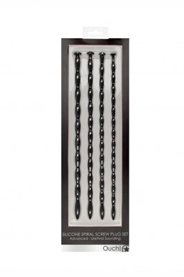 Набор из четырех стимуляторов уретры (струн) Silicone Spiral Screw Plug Set - Advanced 00000116768