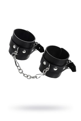 Наручники однослойные Pecado BDSM, натуральная кожа, черные 00000117125