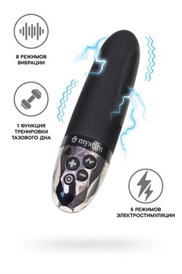 Вибратор с электростимуляцией, Mystim Sleak Freak, черный, 14,5 см 00001309920