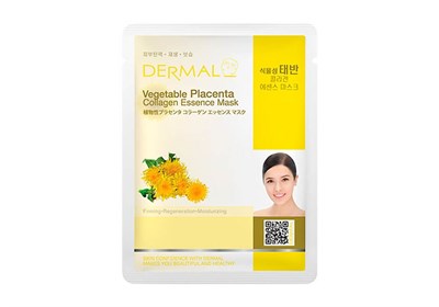 Маска для лица с коллаг. и экстр. молочка одуванчиков Dermal 'Растит. плацента' 23гр 00001309231