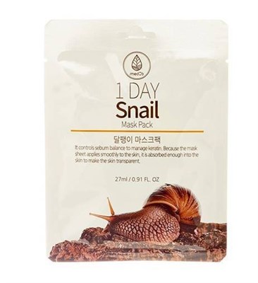 Тканевая маска с экстрактом муцина улитки 1Day Snail Mask Pack, 27мл [MEDB] 00001309257
