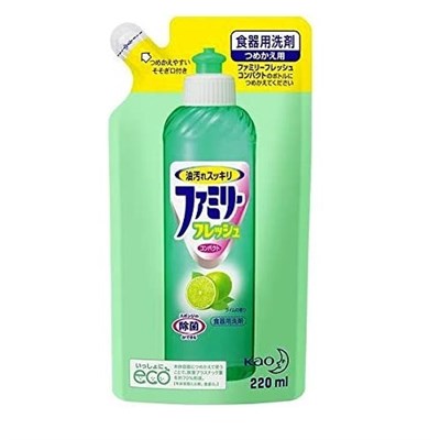Средство для мытья посуды KAO  'Family Fresh' с ароматом лайма, 220 мл, м\у 00001309220