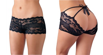 Трусики кружевные черные, Cottelli Collection Lingerie, XL 00001308572