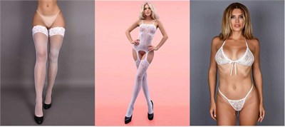 Свадебный набор нижнего эротического белья Amor El, белый, S/L 00001307878