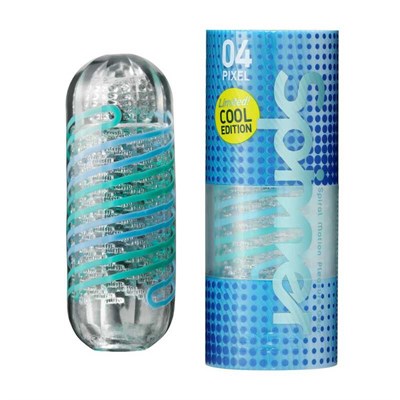 Мастурбатор с вращением Tenga Spinner Pixel Cool, с охлаждающей смазкой прозрачный 00001308075