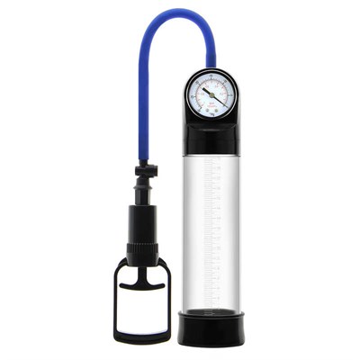 Вакуумная помпа для пениса ручная с манометром Erozon Penis Pump, прозрачная 00001308181