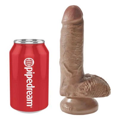 Фаллос 7 ' King Cock with Balls с мошонкой на присоске, 19.4*4.5см 00001307818