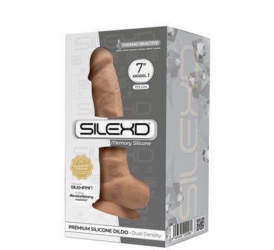 Фаллос SileXD 7 Model 1,  с мошонкой на присоске 17.78*3.8 см 00001307820