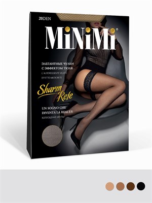 Чулки из тюля Minimi Sharm Rete, черные, M/L 00001509525