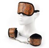 Комплект Roomfun наручники и маска  из искуственной кожи питона - фото 41943