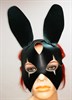 Маска зайца мужская, черная кожа - фото 42782