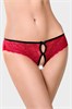 Трусики с доступом Erolanta Lingerie кружевные красно-черные, 46-48 00000012441 - фото 44028