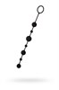 Анальная цепочка A-toys с шариками силикон, черный, 35,9см - фото 47125
