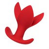 Расширяющая анальная втулка ToDo by Toyfa Flower, силикон, красная 9 см - фото 47279